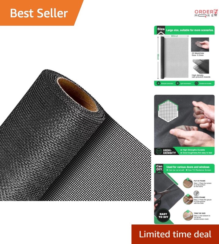 Pet Proof Window Screen and Door Replacement 48×360 Vinyl Coated Mesh