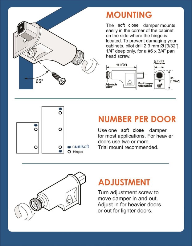 5 Pack Hardware Soft Close Damper for Cabinet Doors/Compact/SoftClose Cabinet... gallery