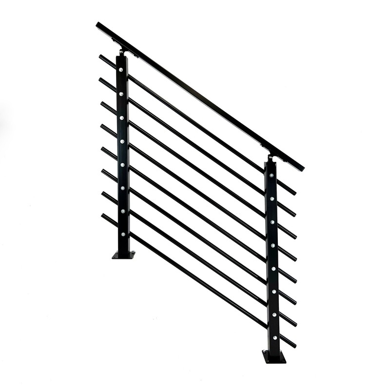 Modern Horizontal Fully Adjustable Railing Banister System, Complete Guard Kit gallery