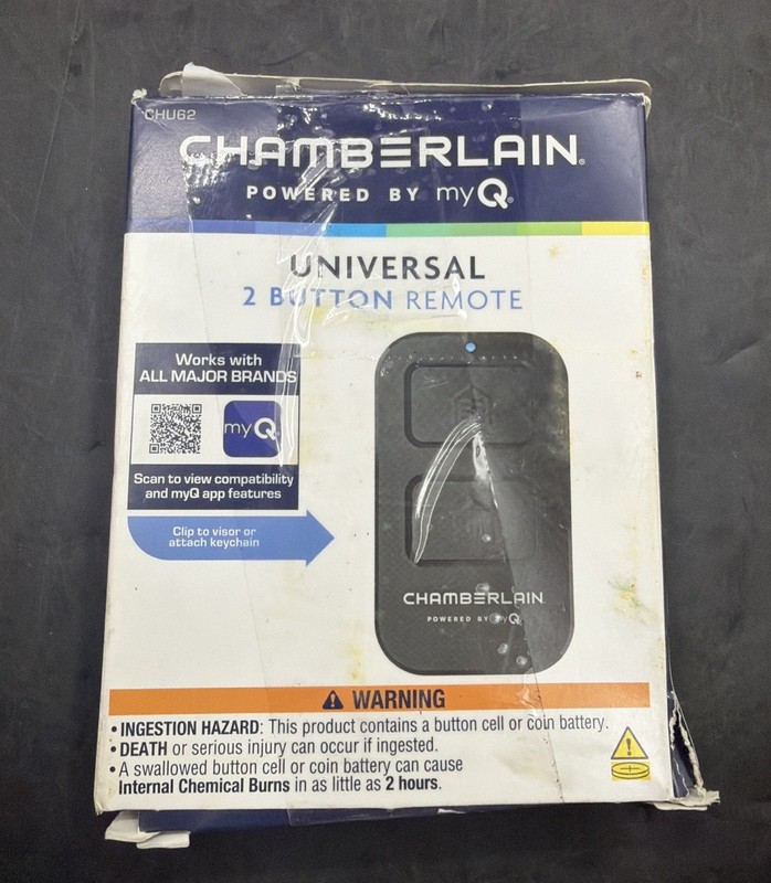 Chamberlain myQ Universal 2-Button Garage Door Opener Remote Control CHU62 #6580