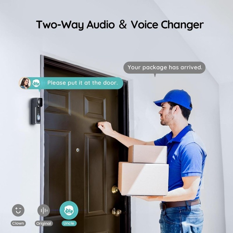Video Doorbell Camera Wireless No Subscription 2K HD 166° Wide View Night Vision gallery